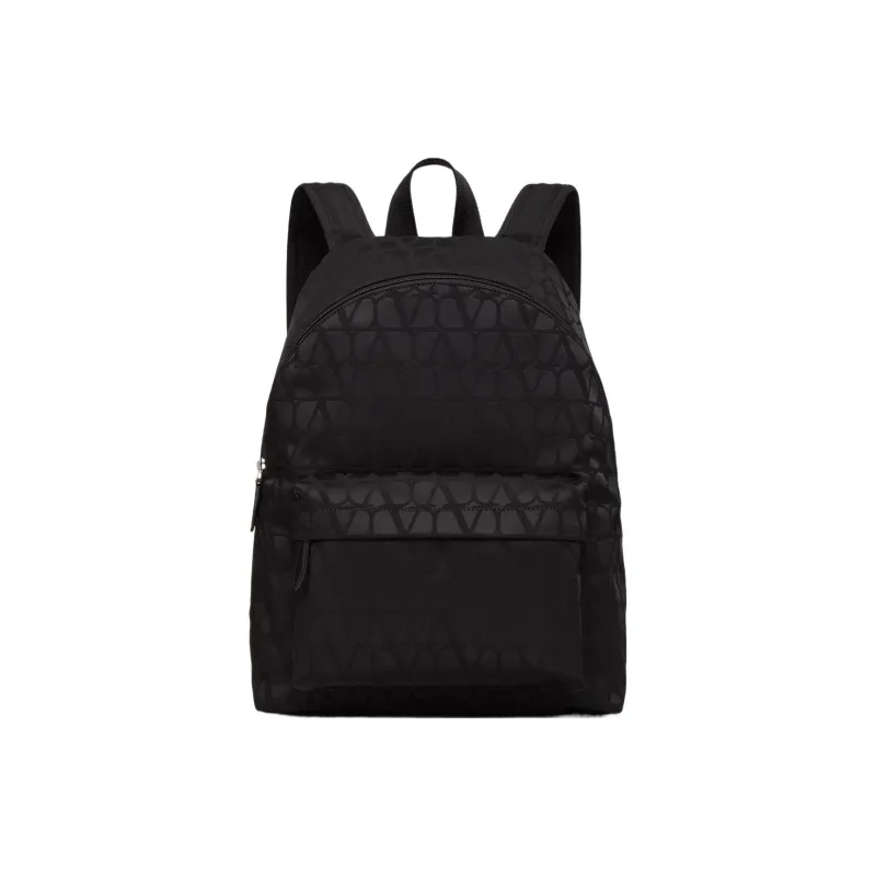 Valentino Jacquard Backpack Regular Men's Black-0