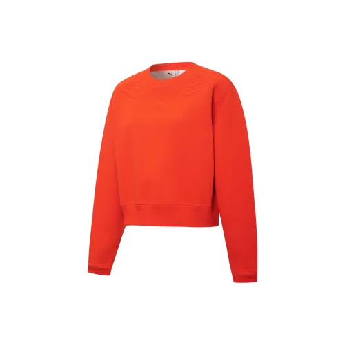 PUMA SNOW TIGER SNOW TIGER Boxy Crew Sweatshirt Women's Orange