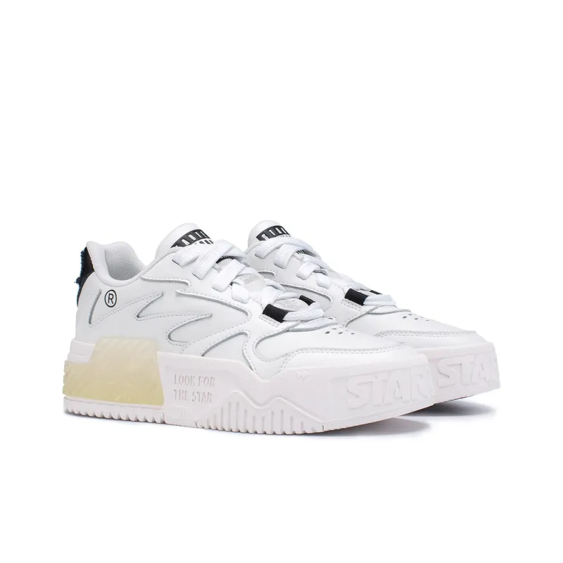 STARTER Vol Series Sound Wave VOL Anti Slip And Wear Resistant Height Increasing Low Top Skateboard Shoes Women's White-2