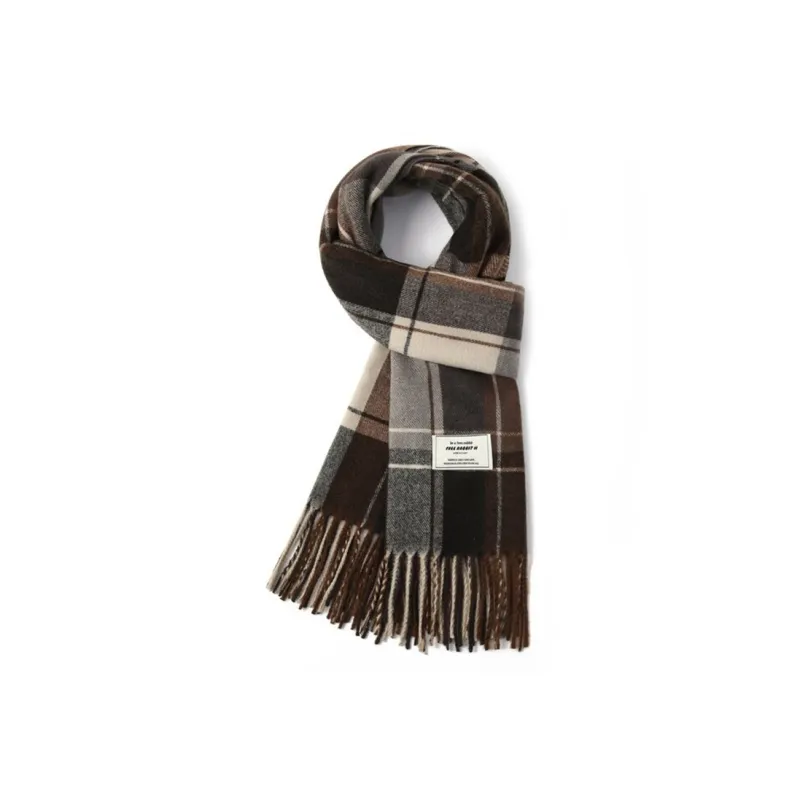 FREE RABBITⅡ Faux Cashmere Knit Scarves Unisex-4
