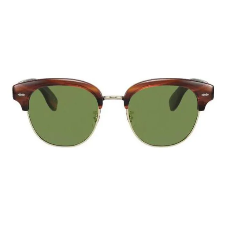 Oliver Peoples Acetate Round Sunglasses Men's Brown-1
