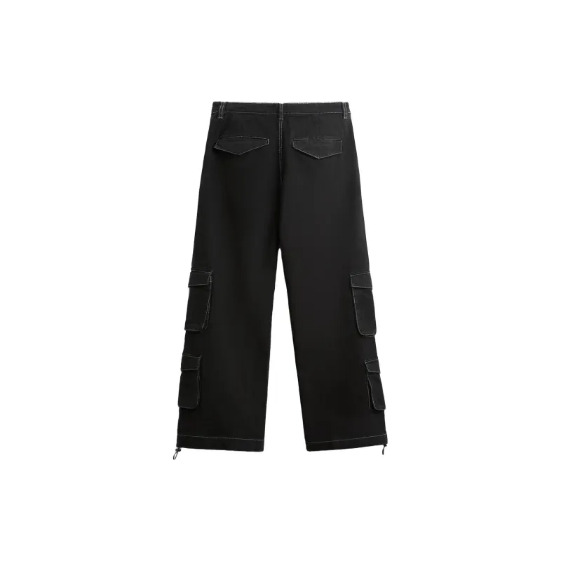 ZARA Cargo Pants Men Black-1