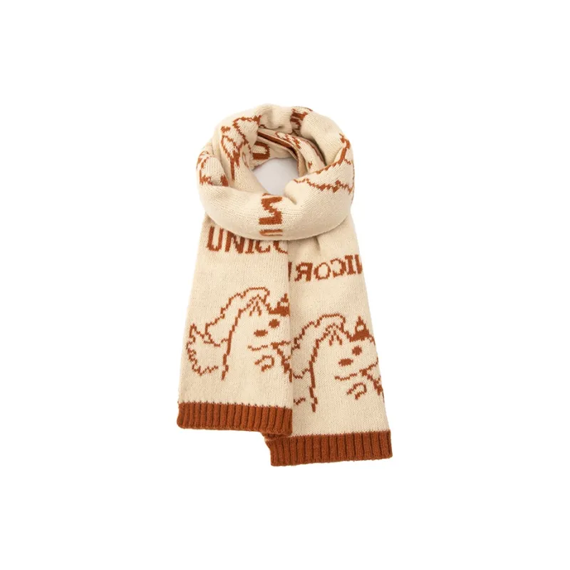 BAIJUAN Knit Scarves Unisex-1