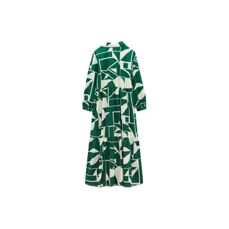 ZARA Short-Sleeved Dresses Women's Green-1