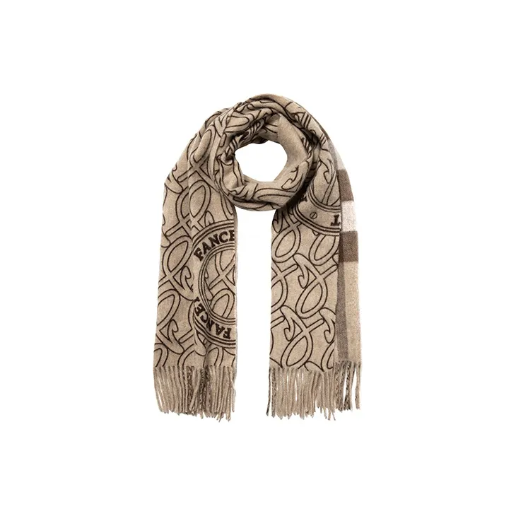 Fancet Studios 100% Cotton Wool Knit Scarves Unisex-1