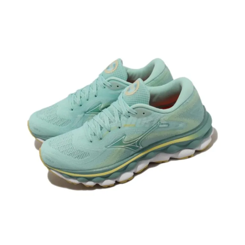 Mizuno Women's Wave Sky 7 'Eggshell Blue'-2