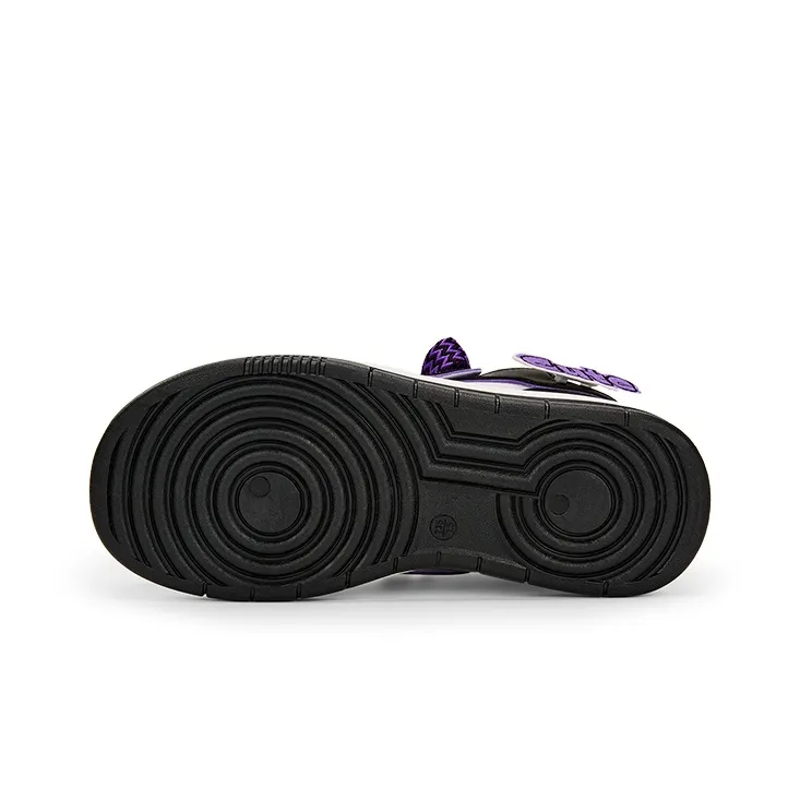 KARLIE KELLER Warm Height Increasing Wear Resistant Slip Resistant Low Top Skateboard Shoes Women's Black Purple-5