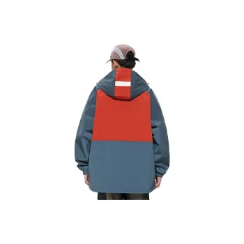 Jifffly Windbreaker Jackets Unisex Blue Red