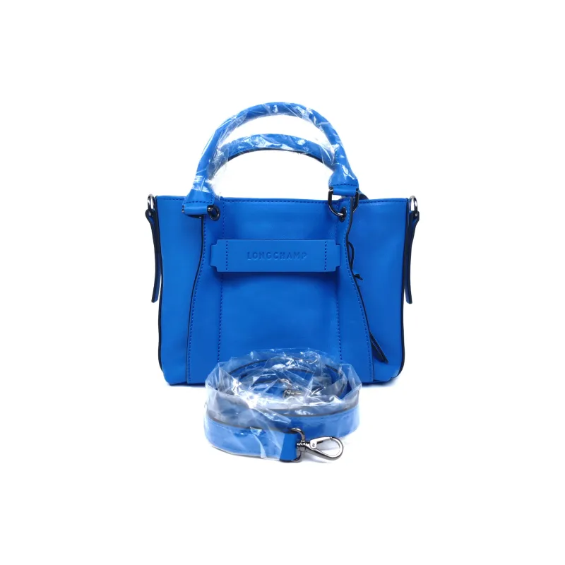 LONGCHAMP 3D Calfskin Tote Bag, Shopping Bag, Shoulder Bag, Crossbody Bag, Handbag Small Size Women's Cobalt Blue-1