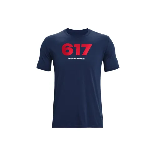 Under Armour Boston Area Code T-Shirts Men Blue