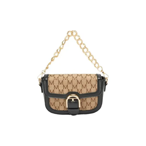 JANE KLAIN Fabric Saddle Bag, Shoulder Bag, Crossbody Bag, Handbag Regular Women's Black/Coffee/Brown