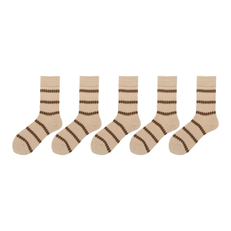 Woven Pear Mid-Calf Socks Unisex 5 Pack-49
