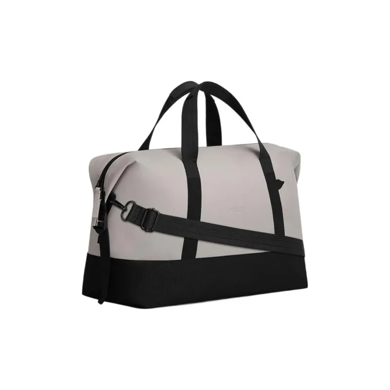 Gaston Luga Eco Friendly Polyester Material Travel Bag Unisex Elegant Black/Light Taupe/Orange Red-6