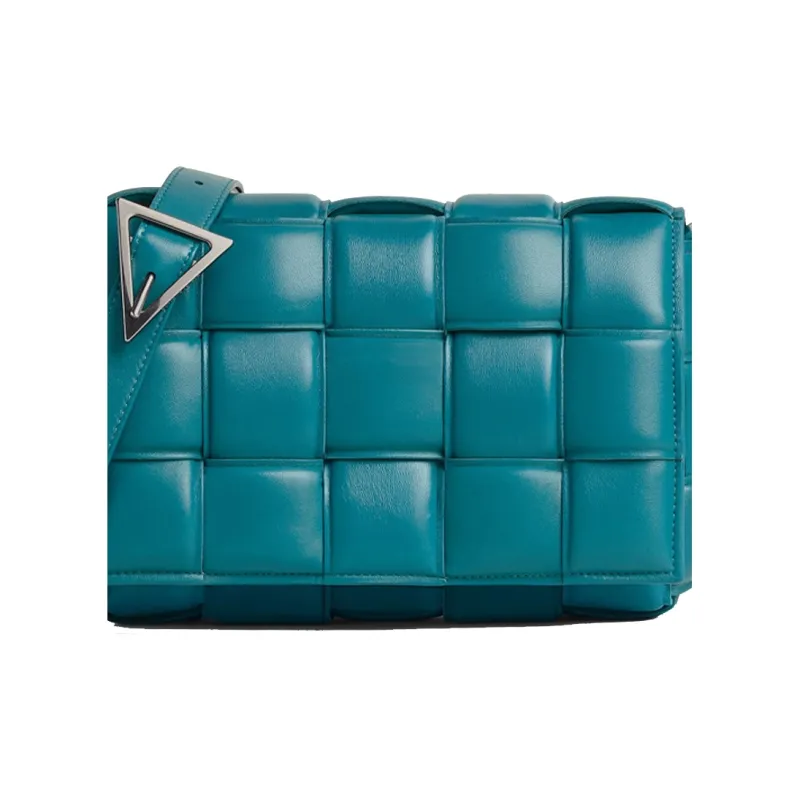 Bottega Veneta Padded Cassette Sheepskin Pillow Bag Crossbody Bag Shoulder Bag Women's Sparkling Blue-5
