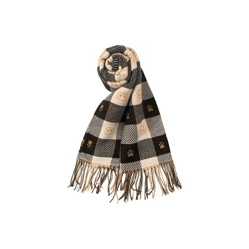 BAIJUAN Knit Scarves Unisex-2