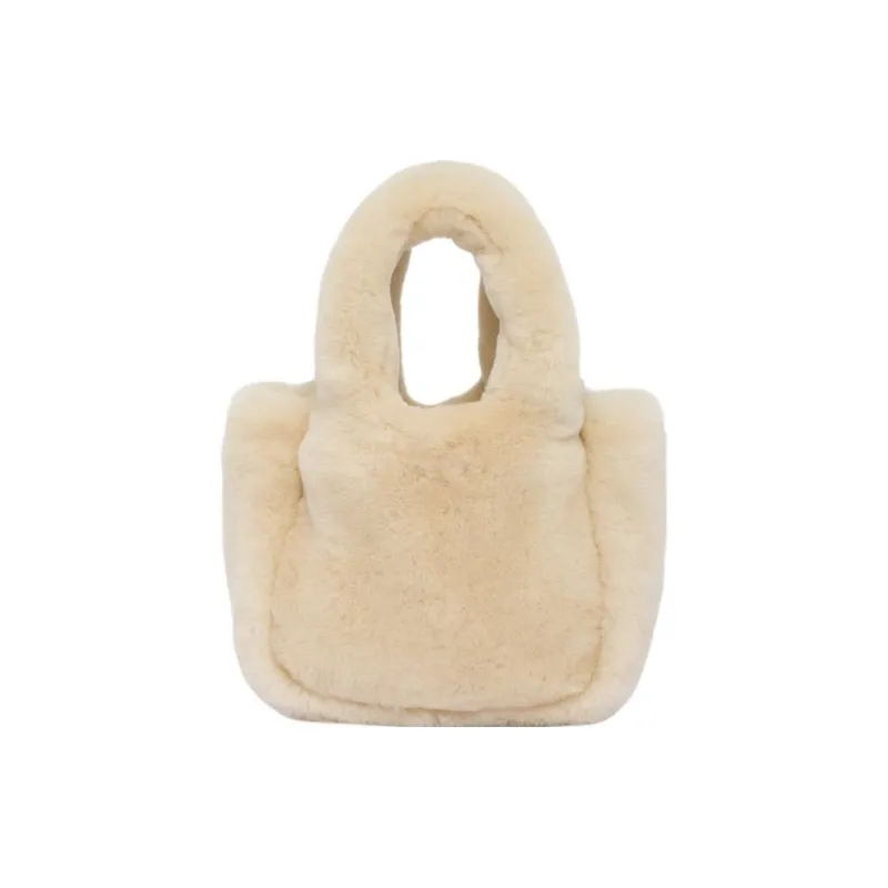 PRADA Shearling Handbag Mini Women's Natural Color-2