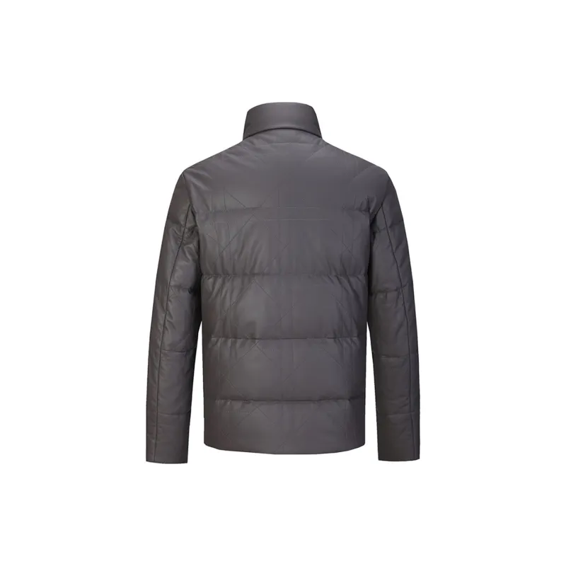 DAVID NAMAN FW23 Leather Jacket Men's Light Purple-1