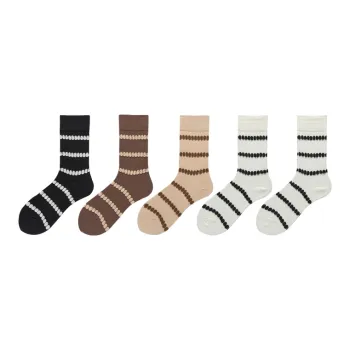Woven Pear Mid-Calf Socks Unisex 5 Pack