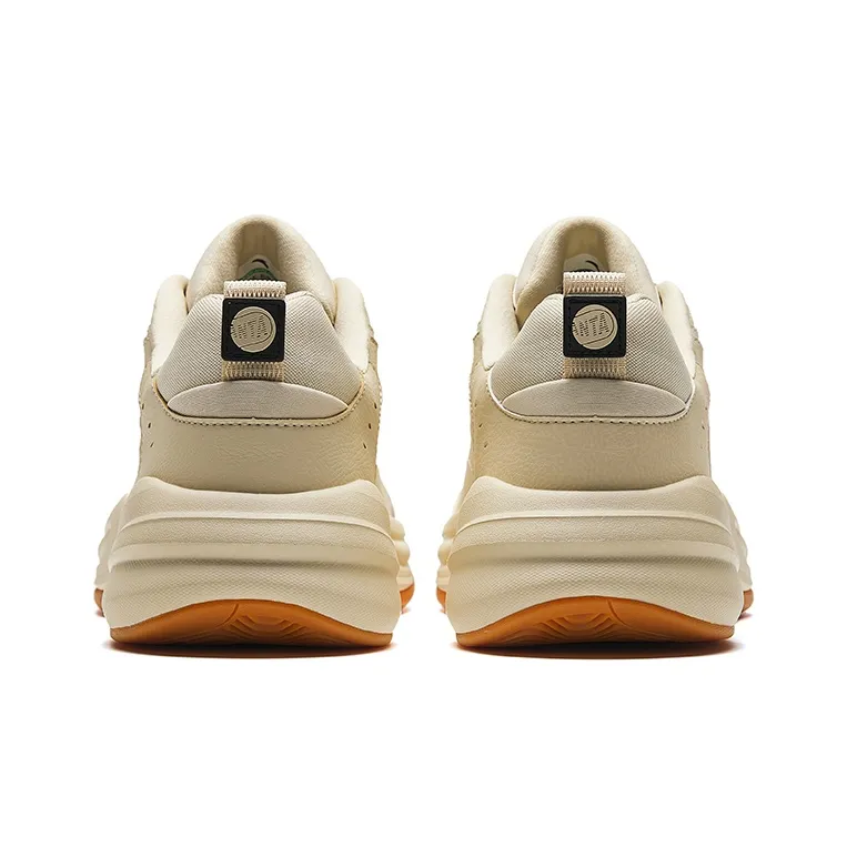 Anta Cushioned Slip Resistant Lightweight Low Top Casual Shoes Men's Yellow Red Black-3