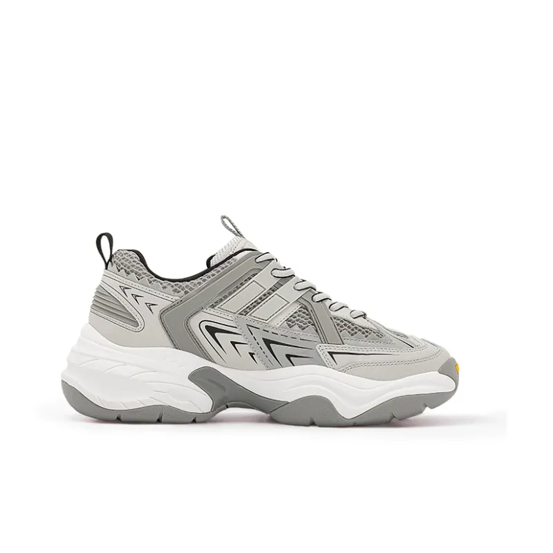VILNEX Wear Resistant Breathable Slip Resistant Low Top Chunky Sneakers Unisex Dark Gray-1