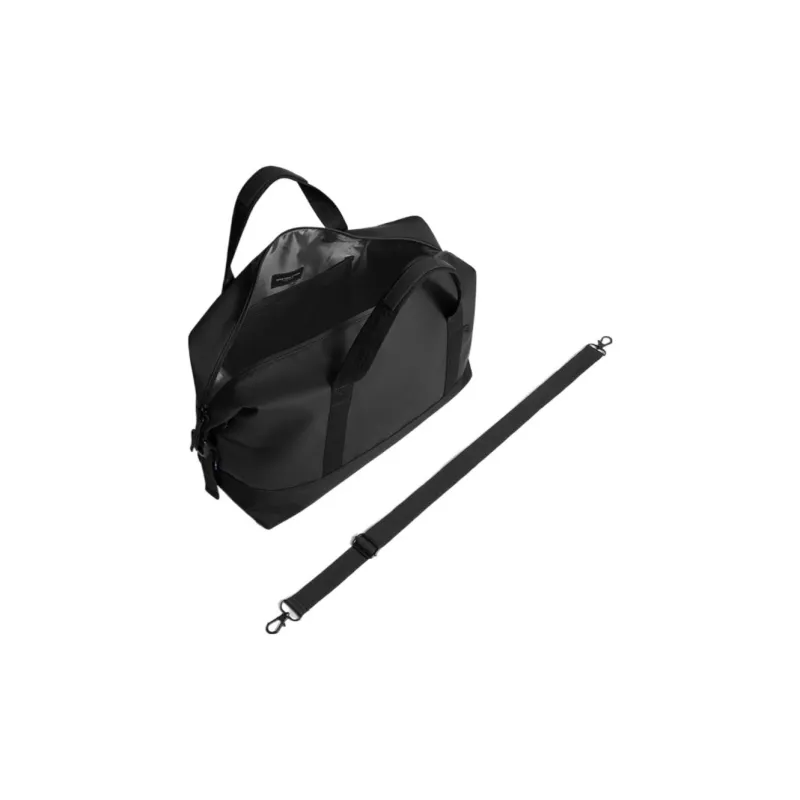 Gaston Luga Eco Friendly Polyester Material Travel Bag Unisex Elegant Black/Light Taupe/Orange Red-3