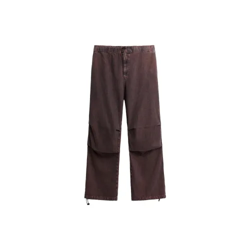 ZARA Cargo Pants Men Red/Black