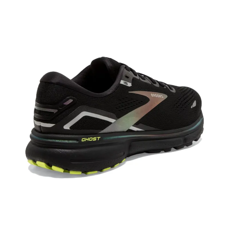 Brooks Ghost 15 Durable Breathable Lightweight Low-Top Running Shoes Men's Black-2