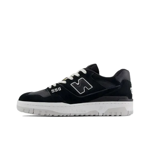 New Balance 550 Suede Perforated Leather Black White