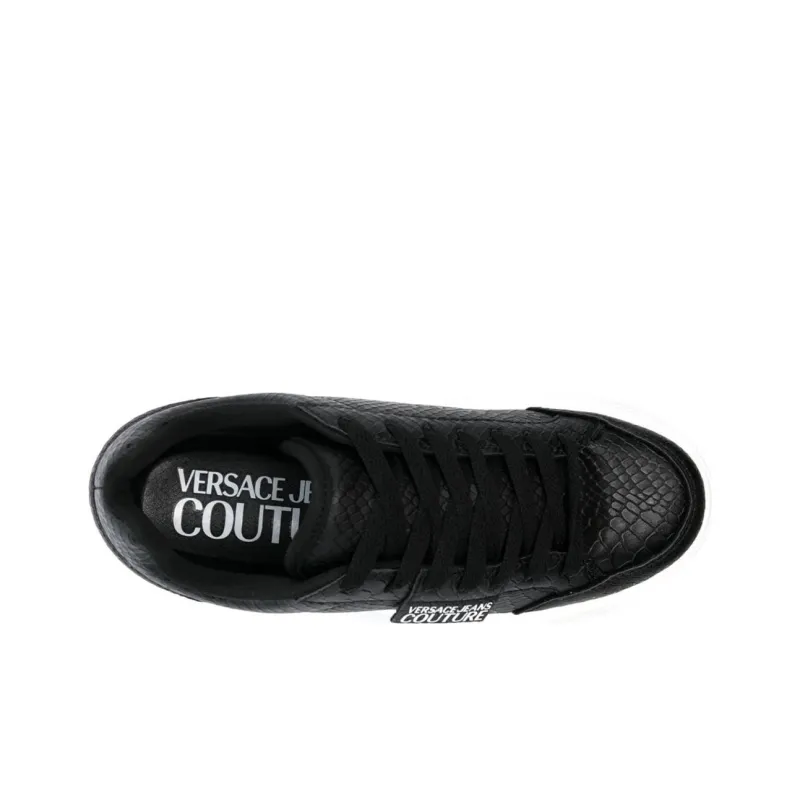 VERSACE JEANS Low Top Skateboard Shoes Women's Black-3
