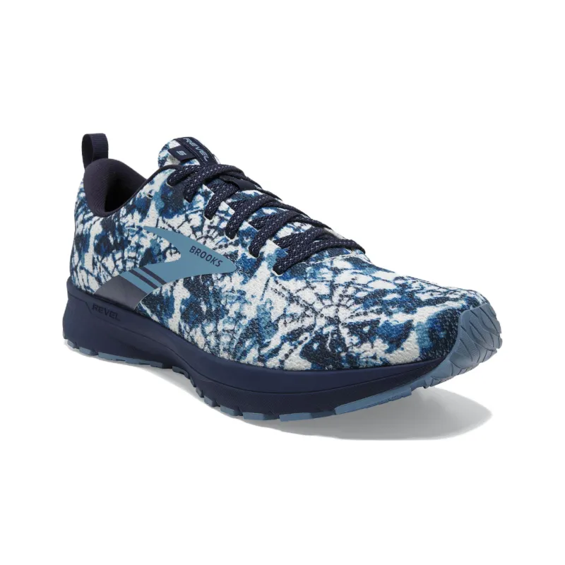 Brooks Revel 5 Durable Breathable Low-Top Running Shoes Men's Blue White-2