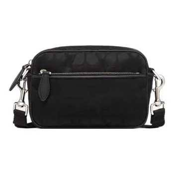 Valentino Calfskin Detail Crossbody Bag Shoulder Bag Men's Black