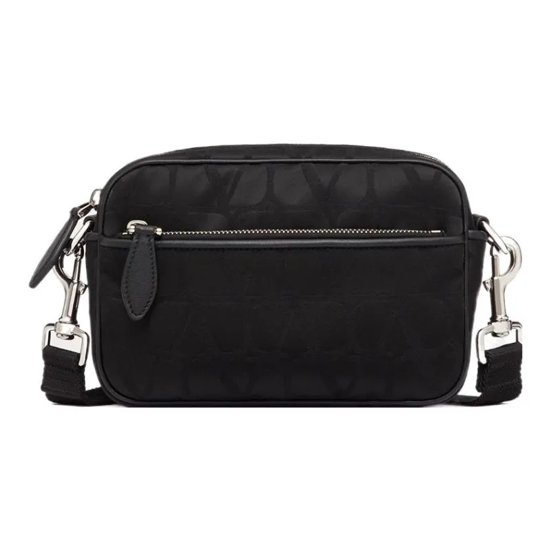 Valentino Calfskin Detail Crossbody Bag Shoulder Bag Men's Black-0