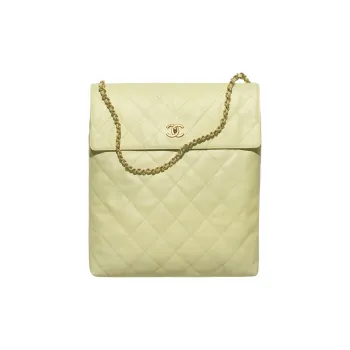 CHANEL Calfskin Chihuahua Bag Crossbody Bag Shoulder Bag Women's Yellow Green