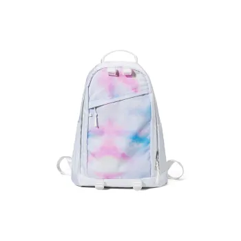 LOVERPUSS Polyester Casual Sports Double-Shoulder Backpack Regular Unisex Dazzling Color White