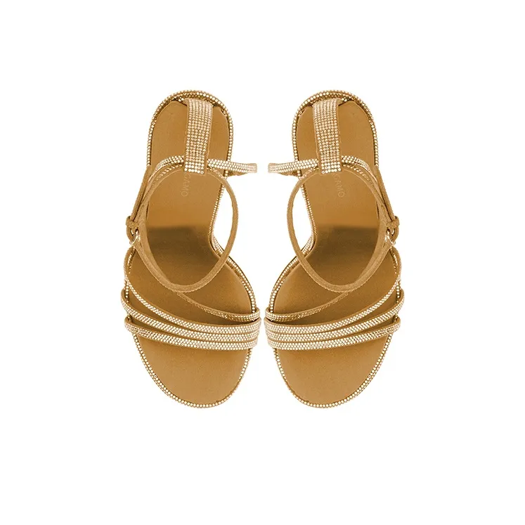 FERRAGAMO 105mm Crystal-embellished Leather Sandals-2