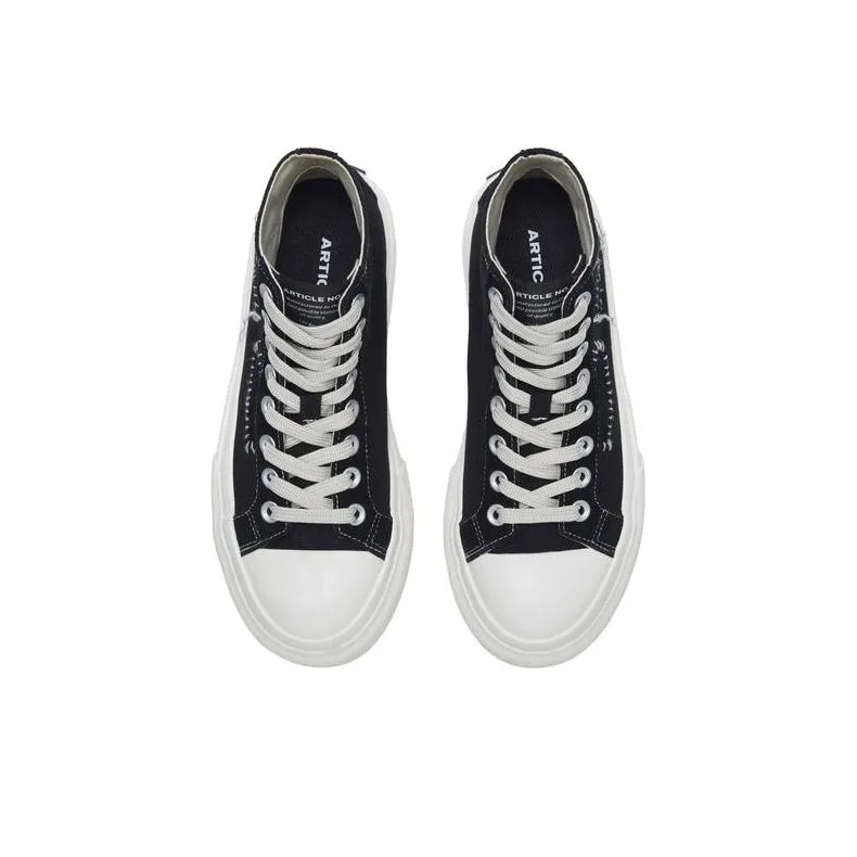 ARTICLE NO. High Top Skateboard Shoes Unisex Black-3