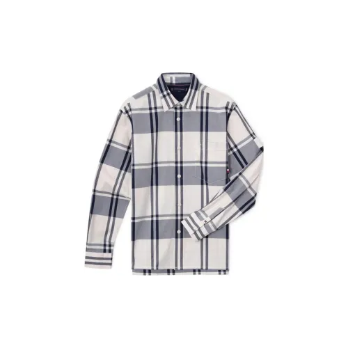 Tommy Hilfiger Shirts Men Gray/White Plaid 0MS