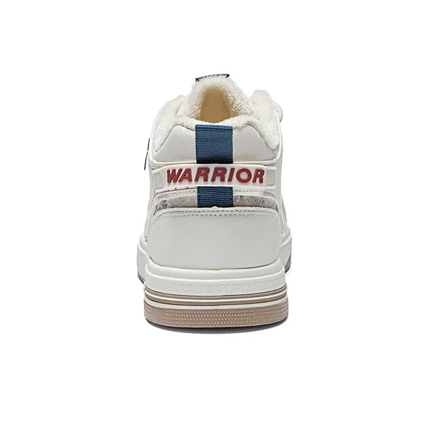 Warrior Thickened And Fleece Lined Cotton Blend Warm And Wear Resistant High Top Skateboard Shoes Men's Beige Khaki-3
