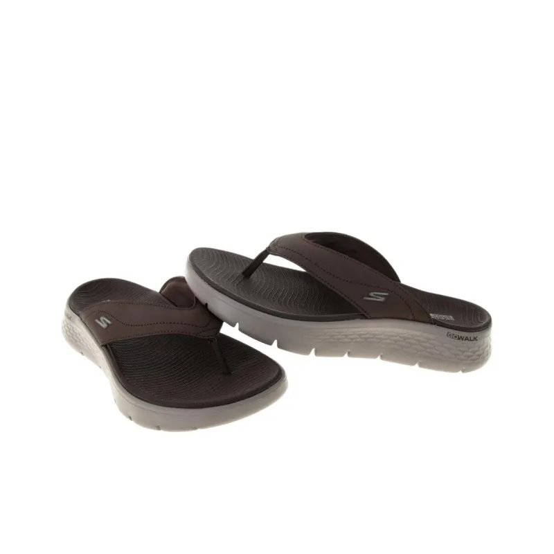 Skechers Go Walk Fle Odor Resistant, Abrasion Resistant Slippers Men's Umber-3