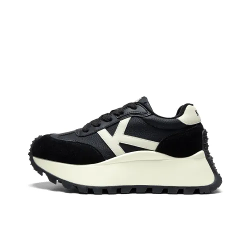 Kappa Slip Resistant, Abrasion Resistant, Height Adjustable, Thermal Low Top Casual Shoes Women's Black