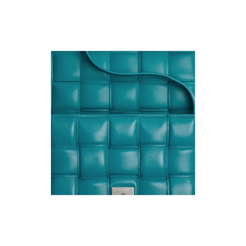 Bottega Veneta Padded Cassette Sheepskin Pillow Bag Crossbody Bag Shoulder Bag Women's Sparkling Blue-6