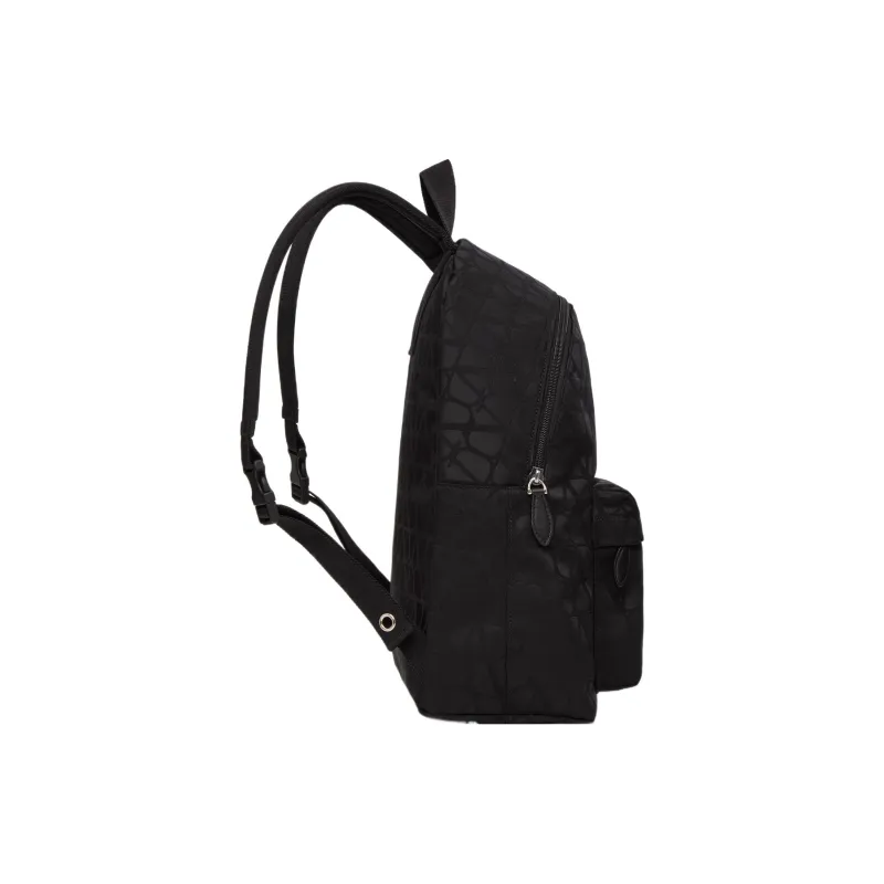 Valentino Jacquard Backpack Regular Men's Black-2