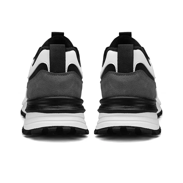 Warrior Cushioning, Slip Resistant, Abrasion Resistant, Breathable, Thermal Low Top Running Shoes Men's Black White-3