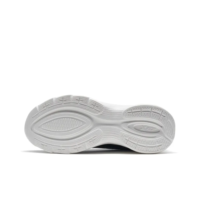 XTEP Feather Anti Slip Wear Resistant Low Top Running Shoes Women's Black Silver-5