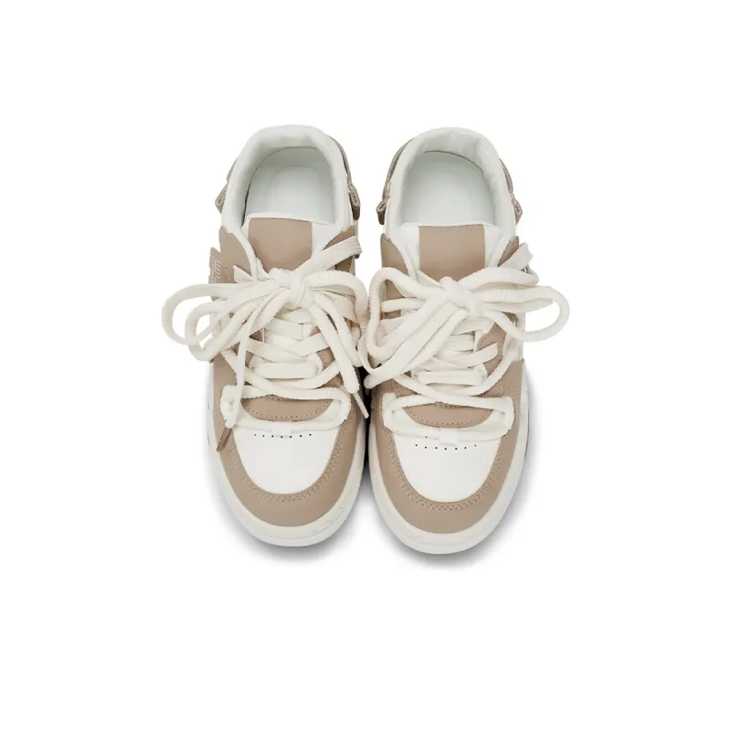 KARLIE KELLER Skateboard Shoes Women's Low Top Khaki-2