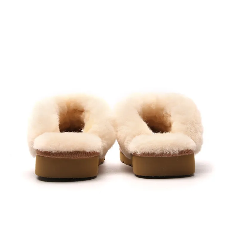 STELLA WEISZ Wrap toe Slippers Women's Chestnut/Antelope Brown/Gray-6