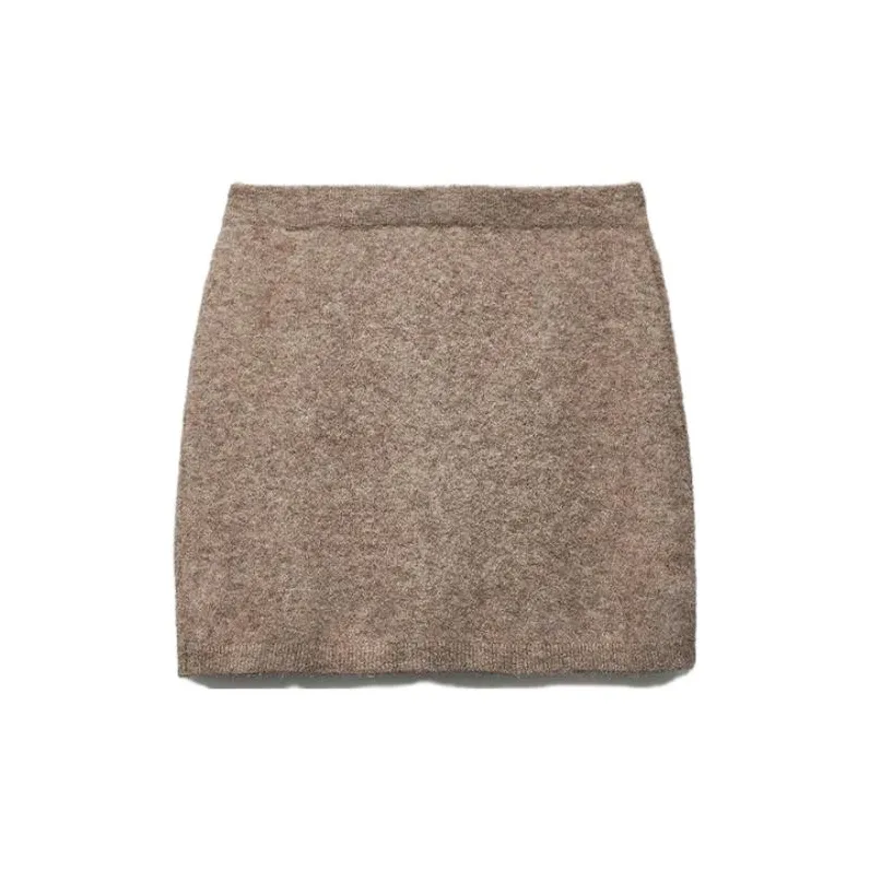 ZARA Casual Short Skirts Women's Zebra Print Brown-1