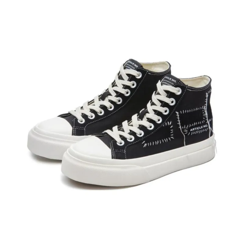 ARTICLE NO. High Top Skateboard Shoes Unisex Black-2