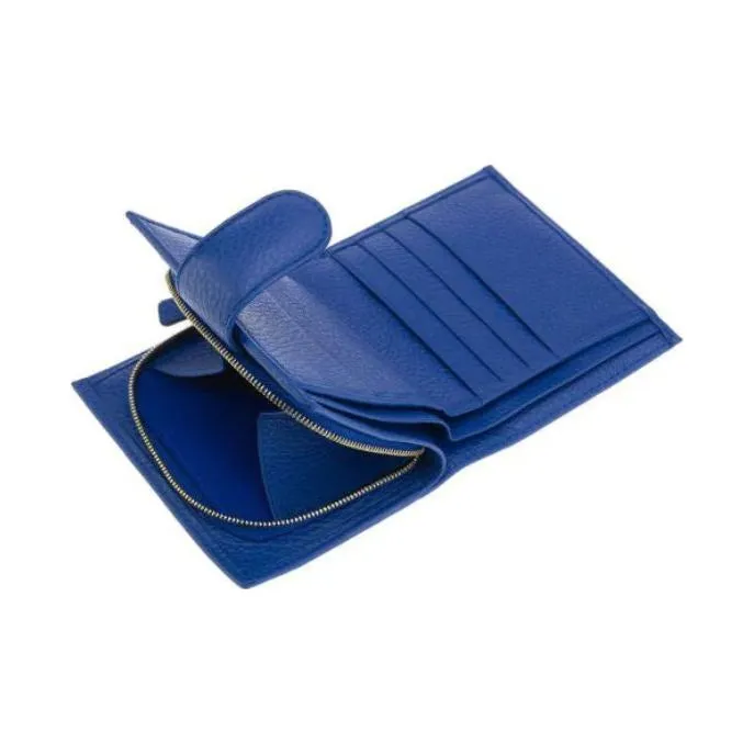 RAPPORT Textured Leather Coin Purse Regular Women's Blue-2