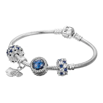 Pandora 925 Sterling Silver Bracelets Set Women's Silver